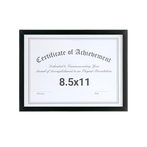 Boarding Certificate Frame 8.5 x 11 - Lightweight Diploma, Degree,Document Frame for Wall or Tabletop - 8.5x11 Frames for Awards, 1 Pack