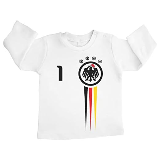 Shirtgeil Tyskland jul fotboll trikot unisex baby långärmad tröja
