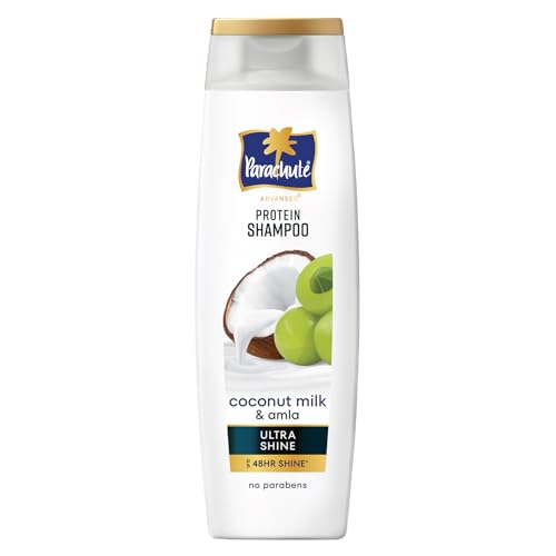 Image of Parachute Advansed Protein Shampoo with Coconut Milk & Amla | Up to 48 hr Shine | Ultra Shine | Protein Lock Technology | Paraben free | For Men & Women | 170ml