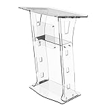 CLASSIC CONCEPTS Acrylic Podium Stand for Churches,Conference,Speeches,Weddings,Classroom,Professional Presentation Podiums CCP062 (Transparent)