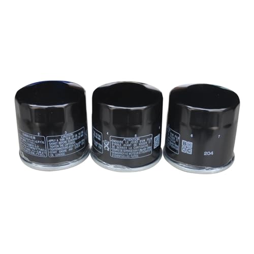 Performance Oil Filter HF204 Compatible with Motorcycles - 07-20 Models(3pcs)