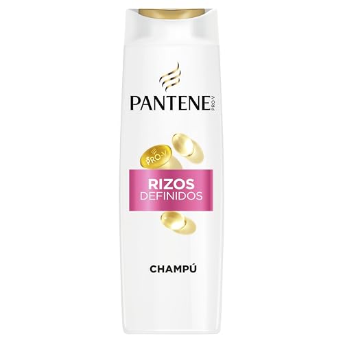 Pantene Pro-V Rizos Definidos Champú 325ml para Rizos Rebeldes y Encrespados, Limpia y Protege Enlaces Capilares para un Pelo de Aspecto Sano, Sin Aceites Minerales ni Colorantes, Active Nutri-Plex