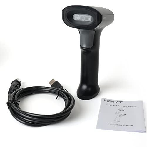 Image of HPRT General Purpose Barcode Scanner, HPRT 1D 2D QR Code Scanner, Handheld UPC EAN Label Screen Reader with Android iOS Windows, USB Wired, Rechargeable for Retails Supermarket Warehouse Library