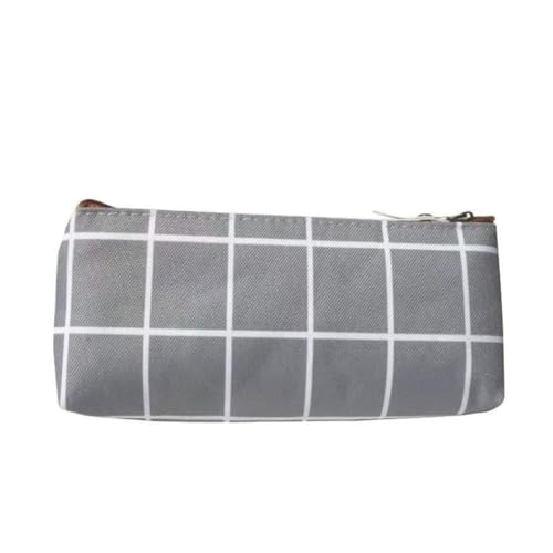 Estojo de caneta xadrez clássico portátil com zíper para escola material de escritório elegante bolsa de maquiagem tartã feminina trabalho universitário