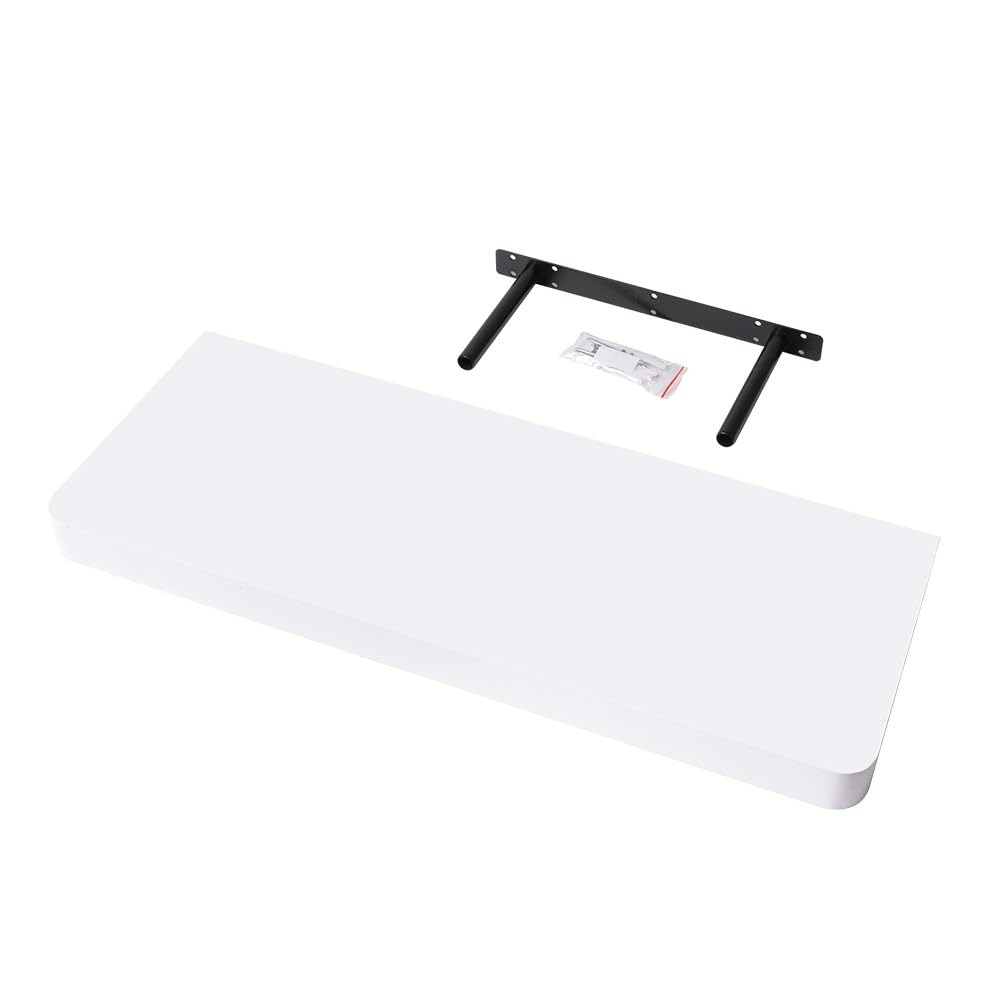 Étagère flottante blanche TASO : étagère de cuisine et salle de bain gain de place