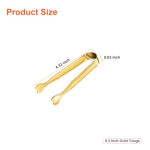 Mini Serving Tongs, Anytrp 18-Packs Stainless Steel Sugar Tongs, 4.3 inch Ice Tongs Kitchen Appetizers Tong for Coffee Bar, Tea Party, Desserts Party, Sugar and Ice Bucket by ANYTRP - Image 6