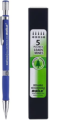 Image of Baile 2.0mm Mechanical Auto Pencil + 5 LeadS Box (Blue)