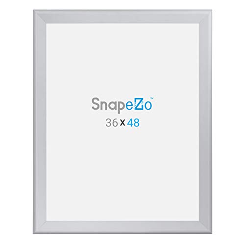 image for SnapeZo Poster Frame 36x48 Inches, Silver 1.7 Inch Aluminum Profile, F