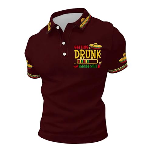 Polo Mexique pour homme à col montant et coupe ajustée