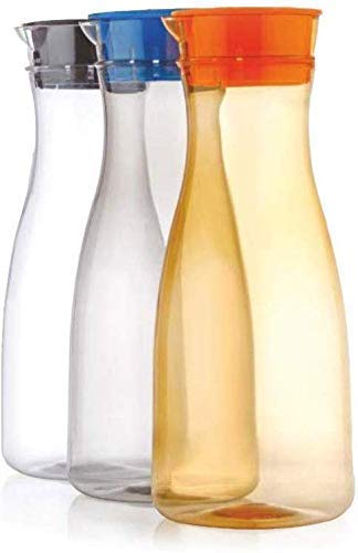 Dxent 1 L Plastic Juice Water Jug Juice Water Soft Drinks Cream Milk Jug for Home Travel Use Cold Drinks Jug Bottle - Transparent