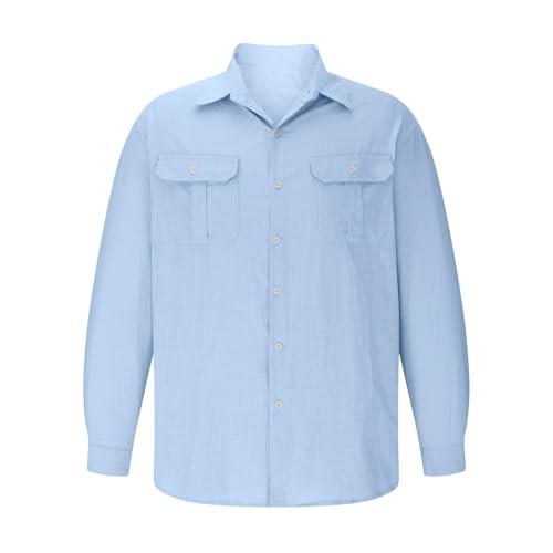 Men's Sun Protection Fishing Shirt UPF 50+ Lightweight Quick Dry Cowboy Button Down Work Shirts for Hiking Safari