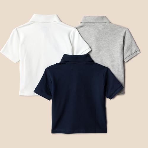 Amazon Essentials Boys and Toddlers' Cotton Spandex Pique Polo Shirt, Pack of 32