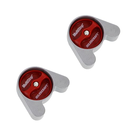 Image of Milescraft 4034 Multi Stops Round T-Track Stop for Any Shape. 3 /4 inch Low Profile for Sanding, Planing and more for Boards that are 3 /4 inch Thick or Thicker