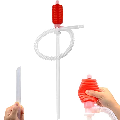 Bomba de sifón de transferencia de líquido y combustible, Bomba manual para trasvase gasolina, diésel, agua, aceite, alcohol y mucho más