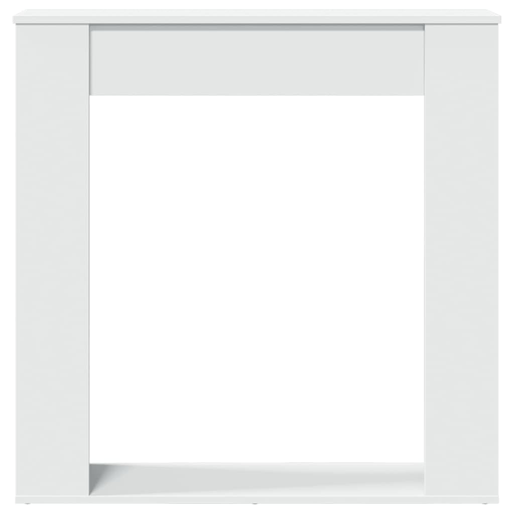Cornice per Camino Bianca 100x20x100 cm in Truciolato,Cornice per Camino,Cornice Decorativa Caminetto -854571