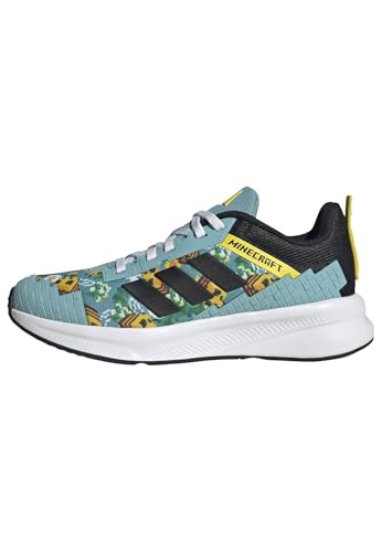 adidas Unisex-Kids Minecraft Fortarun El C Mint Ton/Black/Yellow 2