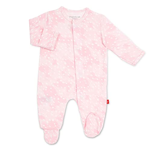 Image of Magnetic Me Footie Pajamas Soft Modal Baby Sleepwear with Quick Magnetic Fastener | Boys and Girls Sleeper Preemie-24 Months