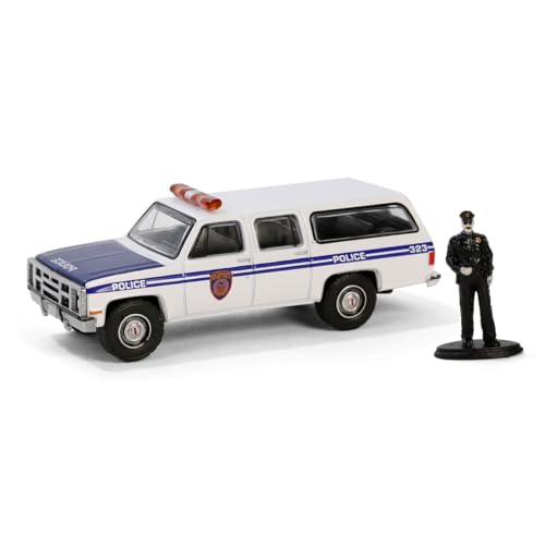 Truck 1/64 1985 GMC Suburban 2500, NYC Transit Police w Officer Hobby Shop 97160-D