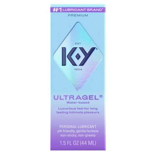 K-Y Ultragel Lube, Personal Lubricant for Men, Women & Couples, Water-Based Formula, Safe for Anal Sex, Safe to Use with Latex Condoms, Body-Friendly Formula, 1.5 FL OZ