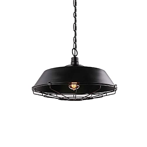 ZSJPDP Industrial Retro Style Chandelier Classic Black Wrought Iron Pendant