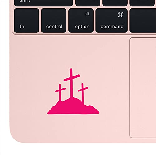 Image of Calvary Crosses Christian Jesus (Pink) (Set Of 2) Premium Waterproof Vinyl Decal Stickers For Laptop Phone Accessory Helmet Car Window Bumper Mug Tuber Cup Door Wall Decoration