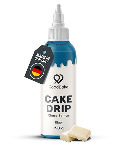GoodBake Cake Drip Choco 150g Blau | Schokoglasur zum Dekorieren & Verzieren von Torten Cup Cakes & Keksen | Kuchenglasur glutenfrei | Tortendeko Made in Germany