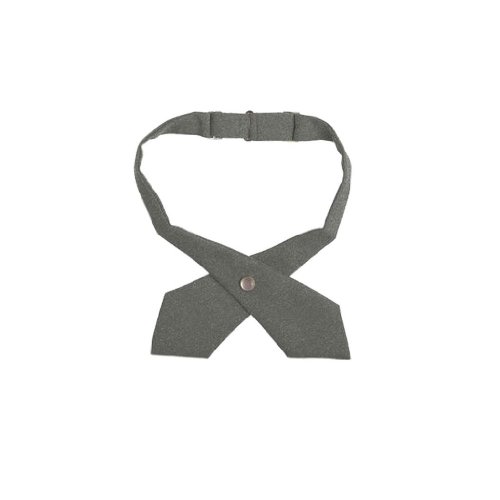 French Toast girls' adjustable solid color cross tie-Grey-One size