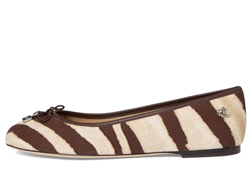 Lauren Ralph Lauren Women's Jayna Zebra-Print Canvas Flats Ballet4