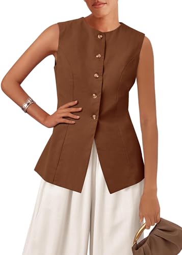 KIRUNDO Blazer Vest for Women Trendy 2025 Dressy Business Casual