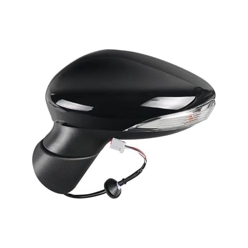 Pour Ford Pour Fiesta 2009-2016 Rétroviseur Extérieur Électrique Avec Clignotants LED(Black,gauche)