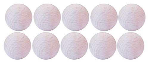Lote de 10 bolas de futbolín de madera de haya 33mm