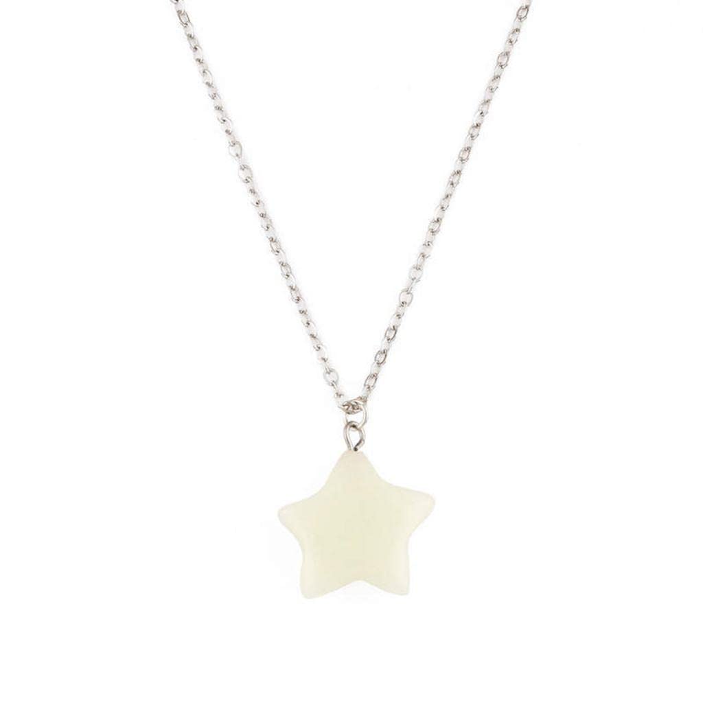 CARE AND SMILE gift for her Necklace for Women Glow in The Dark Star Pendant Night Luminous Glowing Necklace Fashion Jewelry Halloween Party Gifts