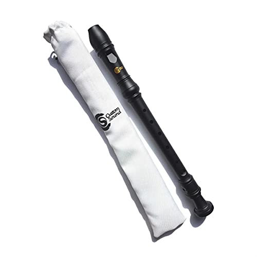 Flauta Doce Soprano Barroca Preta Fosca Custom Sound Cfl2Bkf