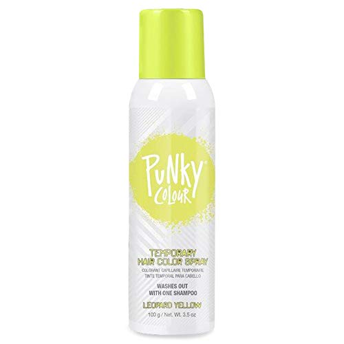 Punky Temporary Hair Color Spray, Leopard Yellow, Fast-Drying, Non-Sticky, Non-Damaging, Travel Size Hair Dye for Instant Vivid Hair Color, 3.5 oz, 1-Pack