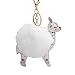 Clveshje Porte-clés Furball, Fauve Furball Porte-clés cerf boule de poils pendentif en peluche boule pendentif voiture porte-clés sac à main sac à dos suspendu ornement pendentif accessoire