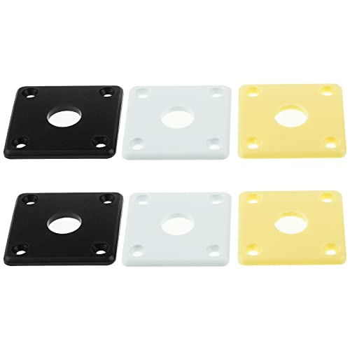 Create idea 6 placas cuadradas de pl¨¢stico curvadas compatibles con EE.UU. Les Paul Compatible con Epiphone Les Paul Guitar 2 Cream & 2 Black & 2 White