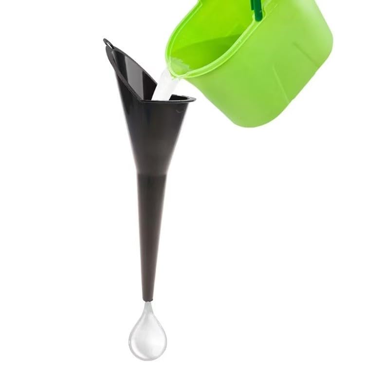 Large Black Auto Engine Oil Petrol Change Funnel – 28cm Multi-Function Plastic Long Stem Funnel for Cars, Motorcycles,ATVs,and Boats,Ideal for Refilling Petrol, Diesel, Gasoline, Kerosene, and Liquids