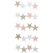 Fonder Mols Set of 4 10-feet Twinkle Star Shaped Party Paper Garland Color Gold