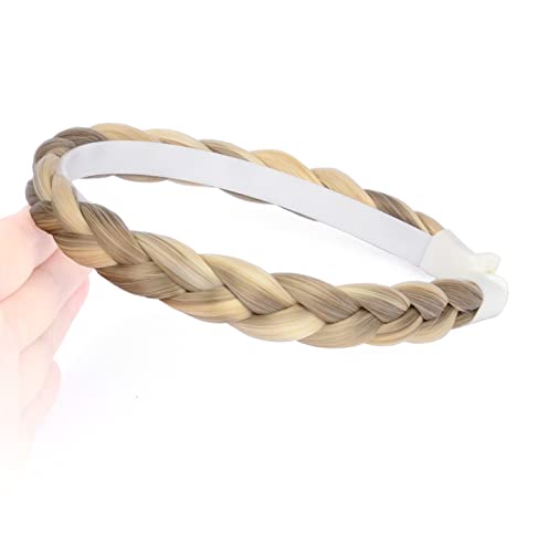 Gledola Braided Headband With Teeth Braids Hairband With Tooth Synthetic Hair Band Plaited Hairband For Women (Buttered Toast) - Image 3