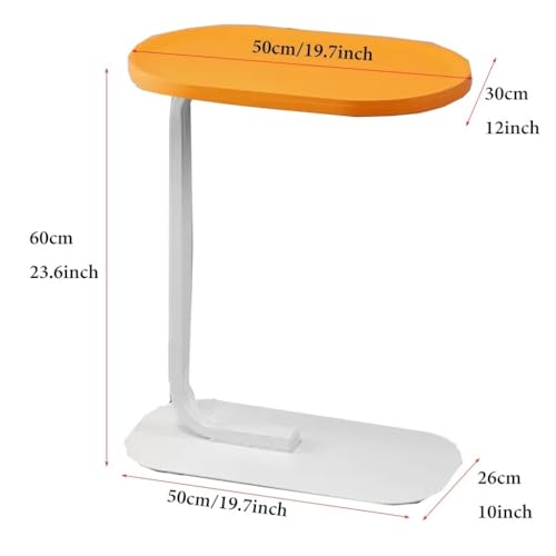 Mesa auxiliar ovalada con escritorio de madera y centro decorativa para dormitorio 3