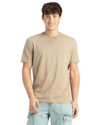 Jockey IM21 Men's Super Combed Supima Cotton Round Neck Half Sleeve T-Shirt_Desert Taupe_L