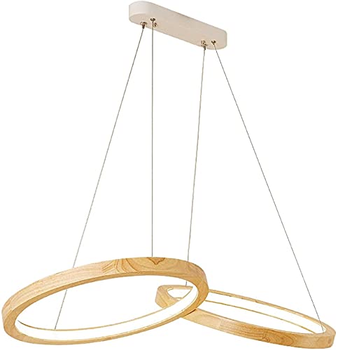 Lustre restaurant moderne LED 62W et bar en bois de nouveauté