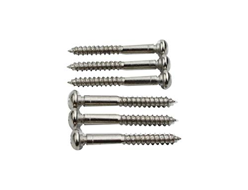 Guyker 6Pcs String Lock Mounting Screws with Notch for Tremolo System Bridge Saddles Tailpiece Accessories Electric Guitar