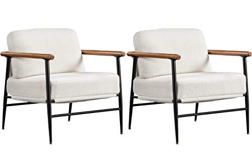 Ivory Bouclé Accent Chair