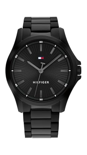 Tommy Hilfiger Men's 3H Quartz Watch, Stainless Steel Bracelet, Water Resistant 3 ATM, Modern and Stylish Timepiece, Gift for Him, 42mm