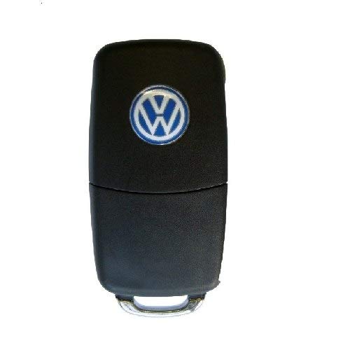 Chave Canivete Volkswagen VW Gol Golf Voyage Polo Fox Saveiro Parati 3B Inox Lamina Emblema