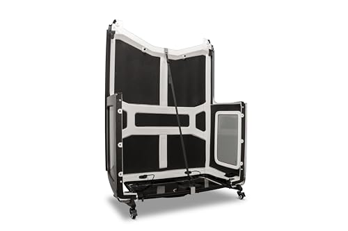 QuadraTop Premium Hardtop Storage Cart with Locking Casters - JK/JL - Fits Jeep JK/JL Hardtops - Foam-Padded Contact Protection at All Points - Liftgate Retention Strap Included - Molded Rubber