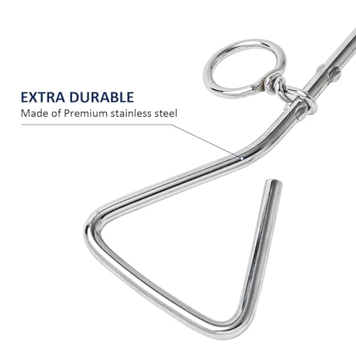 WePet Hundepflock, langlebiger silberner Spiralanker, sichere Outdoor-Befestigung für alle Leinen und Ketten, geeignet für Camping und Garten, rostfrei, einfache Installation, Größe M (42cm)