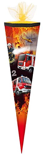 Schultüte / Zuckertüte / 85cm / eckig / "Feuerwehr" Cover