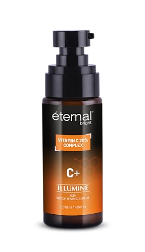 Image of Eternal Bright Vitamin C Serum | Stabilised 20% Vitamin C | Skin Brightening, Dark Spots & Anti-Aging | Air tight Pump | All Skin Types | 50ml